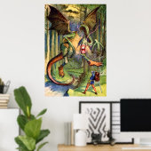 Let op de Jabberwocky, mijn zoon Poster (Thuiskantoor)