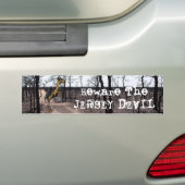 Let op de Jersey Devil Bumpersticker (Op auto)