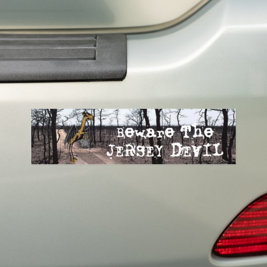 Let op de Jersey Devil Bumpersticker (Op auto)