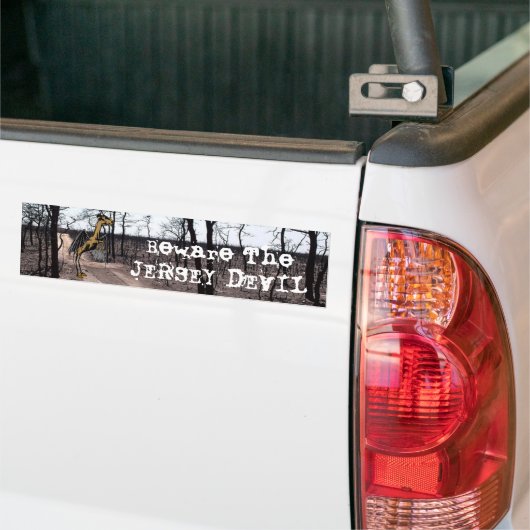 Let op de Jersey Devil Bumpersticker (Op Truck)