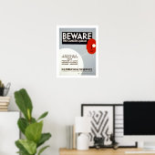 Let op de kankerkwack poster (Thuiskantoor)