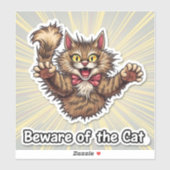 Let op de kat sticker (Vel)