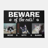 Let op de katten! 3 Fotosjabloon Deurmat (Voorkant)