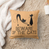 Let op de katten, Elegant Black Cat Kussen (Deken)