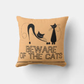 Let op de katten, Elegant Black Cat Kussen (Achterkant)