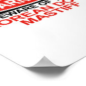 Let op de Koreaanse Dosa Mastiff Poster (Hoek)