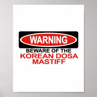 Let op de Koreaanse Dosa Mastiff Poster