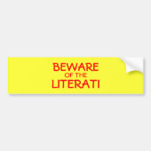 Let op de Literati Bumpersticker (Voorkant)