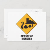 Let op de losse ness Monster Briefkaart (Voorkant / Achterkant)