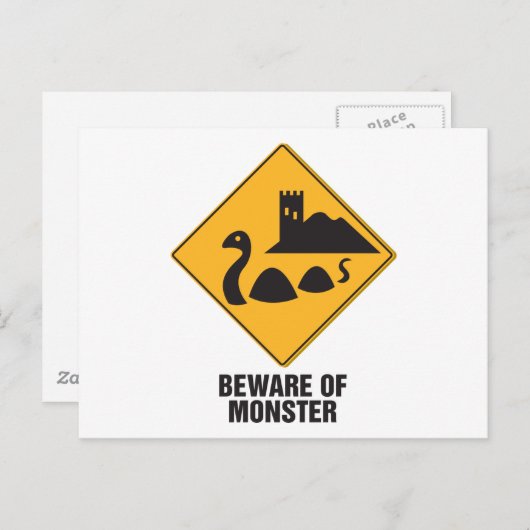 Let op de losse ness Monster Briefkaart (Voorkant / Achterkant)