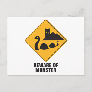 Let op de losse ness Monster Briefkaart