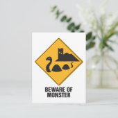 Let op de losse ness Monster Briefkaart (Staand voorkant)
