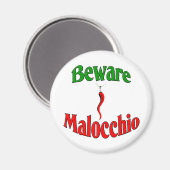 Let op de malocchio (boze oog) magneet (Voorkant / Achterkant)