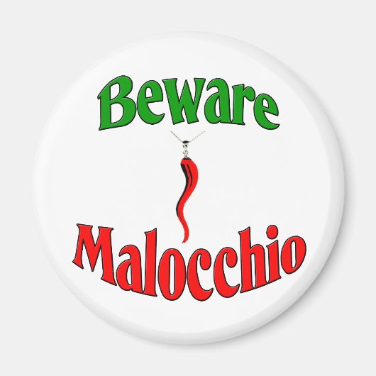 Let op de malocchio (boze oog) magneet (Voorkant)