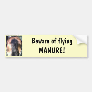 Let op de MEST voor vliegende paarden Bumpersticker