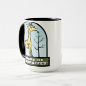 Let op de Mok van de Giraffe van het aambeeld (Voorkant links)