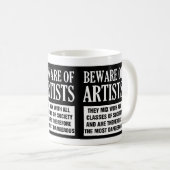 Let op de Mok van kunstenaars (Voorkant rechts)