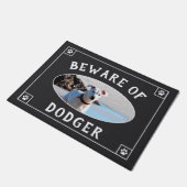 Let op de naam van de hond - Foto Deurmat (Schuin)