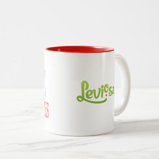 Let op de Nargles-Mok Tweekleurige Koffiemok (Voorkant rechts)