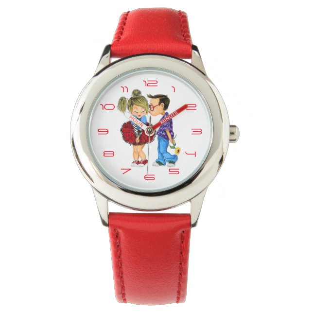 Let op de paarse liefde - Ik hou van je Horloge (Voorkant)