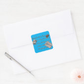 Let op de pennies of Nickles Vierkante Sticker (Envelop)