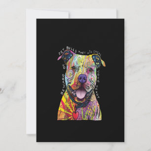 Let op de Pitbull-honden die ze je hart stelen. Bedankkaart