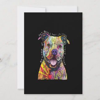 Let op de Pitbull-honden die ze je hart stelen. Bedankkaart