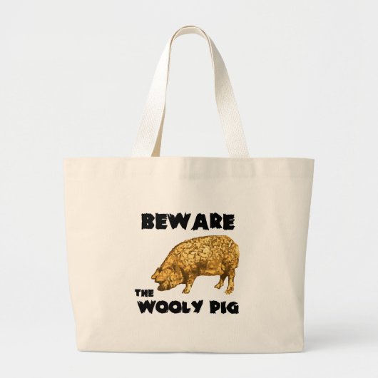 Let op de pooly-varkens grote tote bag (Voorkant)