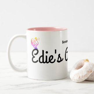 Let op de Rooster, Edie's automatische winkel T-Sh Tweekleurige Koffiemok