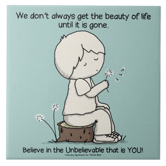 Let op de schoonheid van het leven tegeltje (Voorkant)