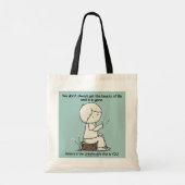 Let op de schoonheid van het leven tote bag (Achterkant)