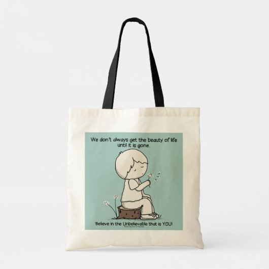 Let op de schoonheid van het leven tote bag (Achterkant)