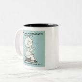 Let op de schoonheid van het leven tweekleurige koffiemok (Voorkant links)