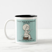 Let op de schoonheid van het leven tweekleurige koffiemok (Links)