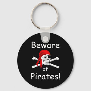 Let op de Sleutelhanger van Pirates