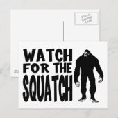 Let op de SQUATCH! Briefkaart (Voorkant / Achterkant)