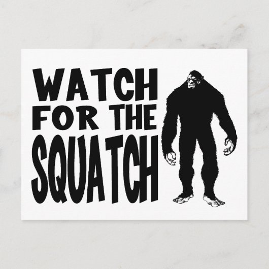 Let op de SQUATCH! Briefkaart (Voorkant)