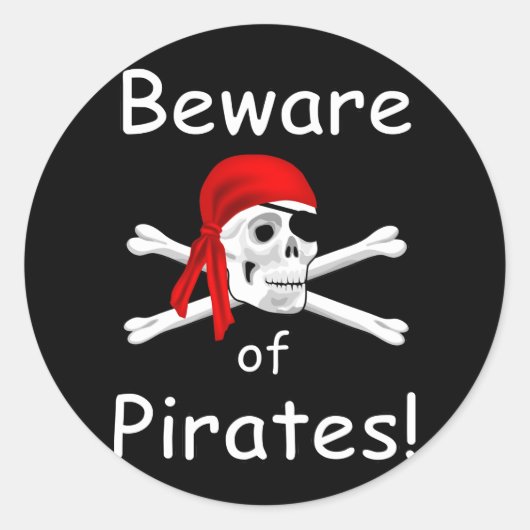 Let op de Sticker van Pirates (Voorkant)