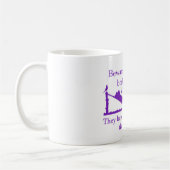 Let op de stille boekworm (paars) koffiemok (Links)