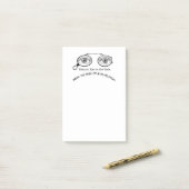 Let op de taak post-it® notes (Op bureau)