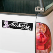 "Let op de toekomst van Rockstar aan boord" auto-s Bumpersticker (Op Truck)