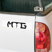Let op de tussenruimte bumpersticker (Op Truck)