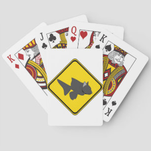 Let op: de vangst oversteken! pokerkaarten