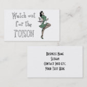 Let op de Waitress voor de gistingretro - kleur Visitekaartje (Voorkant / Achterkant)