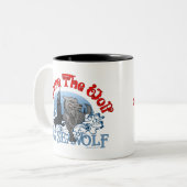 Let op de Wolf! USS Seawolf Tweekleurige Koffiemok (Voorkant links)