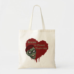 Let op de Zombie Valentijnse Canvas tas
