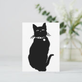 Let op de zwarte kat briefkaart (Staand voorkant)