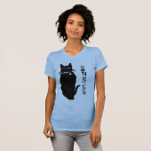 Let op de zwarte kat t-shirt (Voorkant volledig)