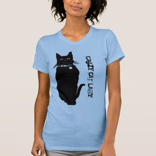 Let op de zwarte kat t-shirt (Voorkant)