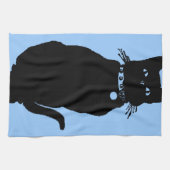 Let op de zwarte kat theedoek (Horizontaal)